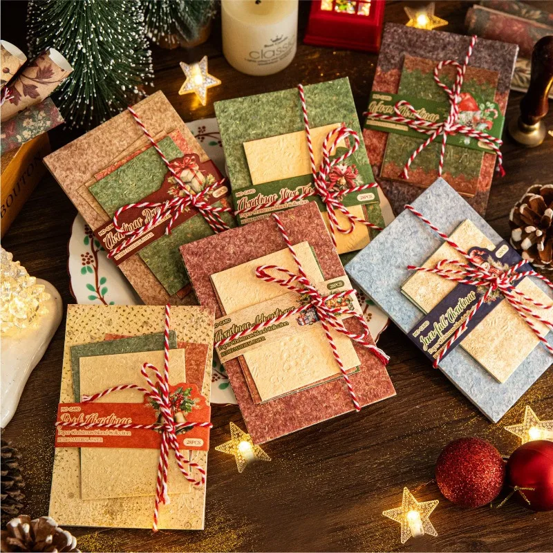 Mr. Paper, Paper Christmas Island Series Scrapbook Paper, Relief Christmas Theme Student Ledger Material Paper Each Model 28 Pcs