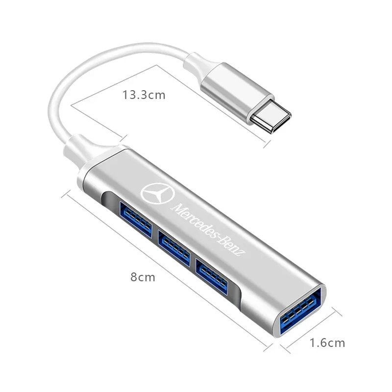 Car Type-C To USB Interface Mini Converter Charging Adapter for Mercedes Benz B/C/E/S Class A Class C200L GLC GLK CLA