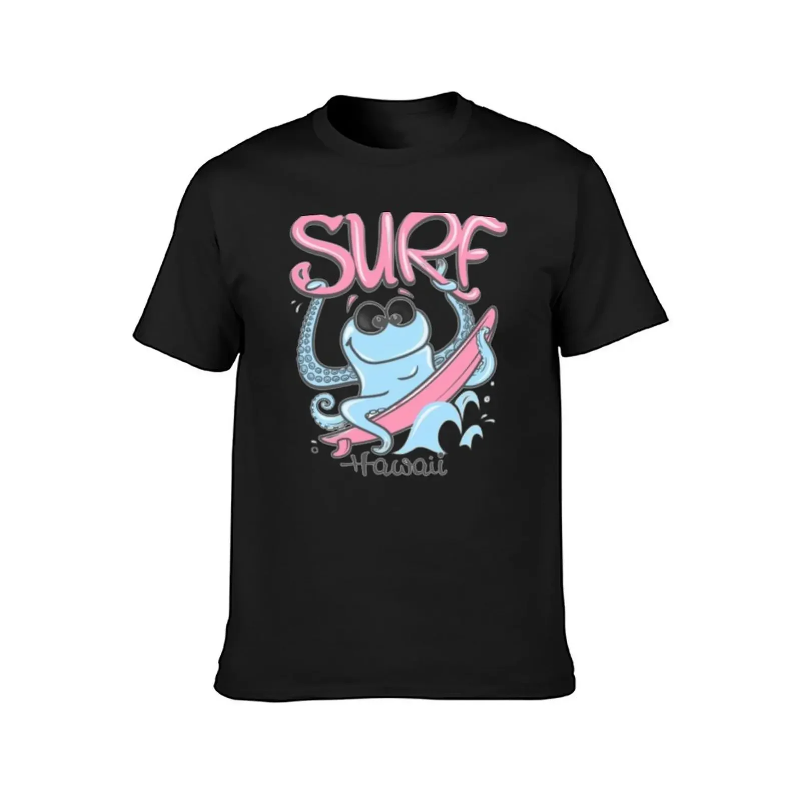 Octopus Surfing T-Shirt oversized graphic tee vintage t shirts plain mens vintage t shirts