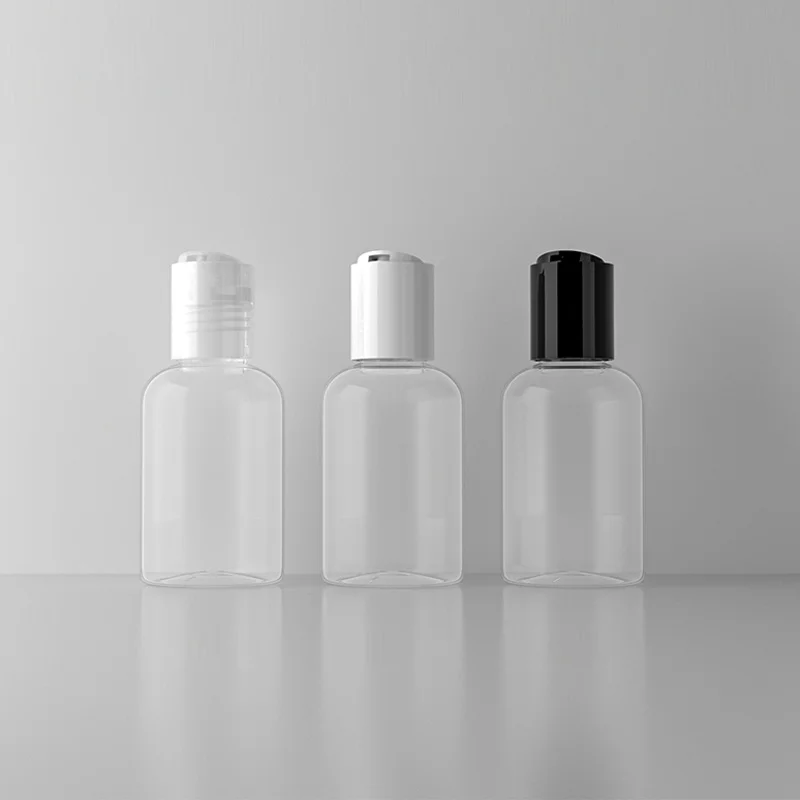 Wholesale 50ml Empty Transparent Plastic Lotion Bottle PET Liquid Medicine Container,Clear Plastic PET Cosmetic Bottles