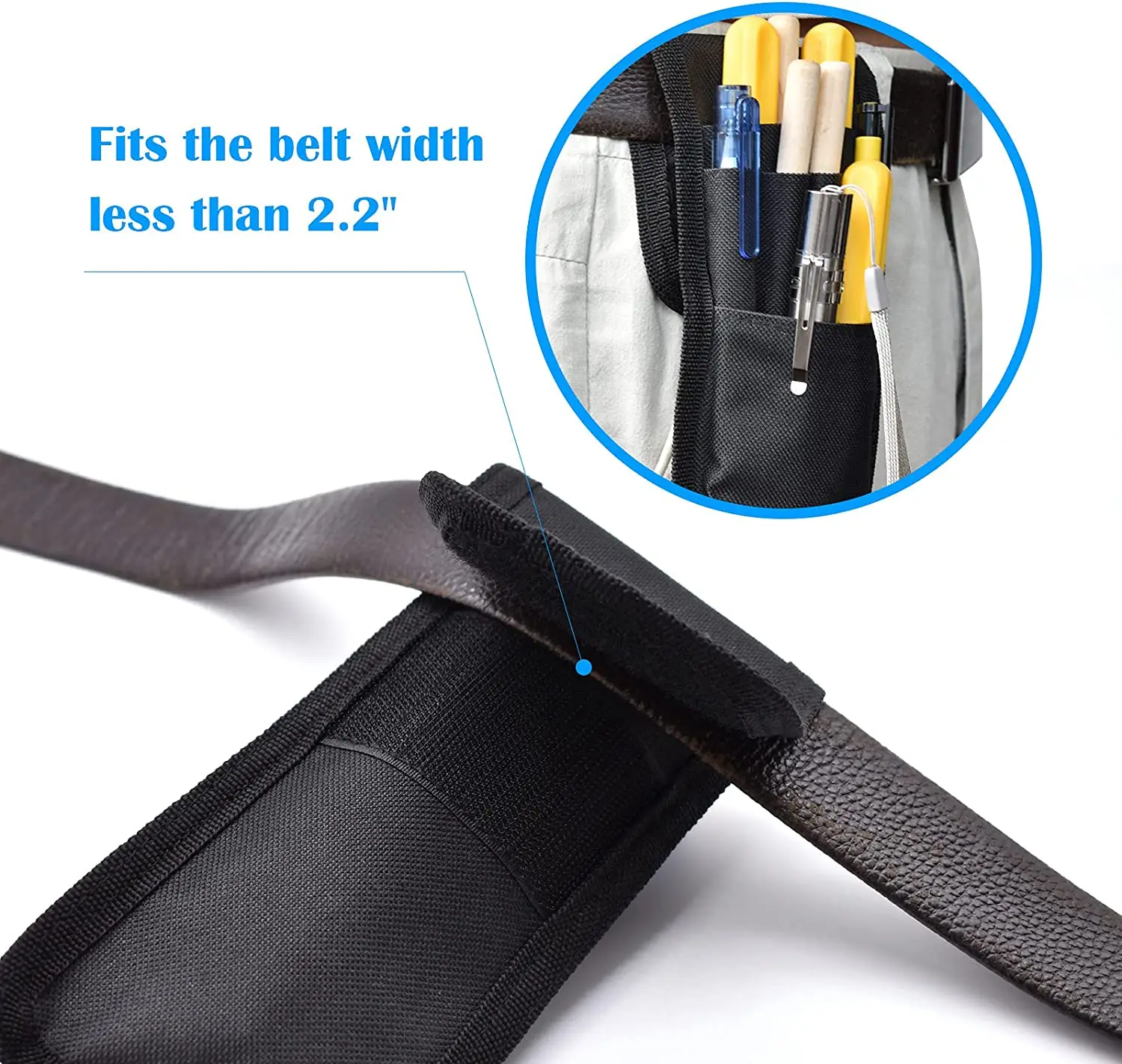 KATOLK Belt Pen Holder, Multifunctional Adjustable Tactical Pencil Pouch, Detachable Military Duty Pencil Sleeve Case, Can Hold