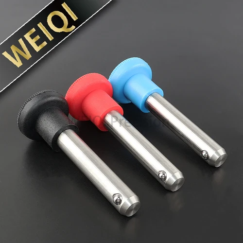 Imagen 2 del producto Enchufe de fábrica VCN116 Pasador de bloqueo de bola Pasadores de localización Pasador de liberación rápida de acero inoxidable SUS304 Tipo sólido Dia-6/8/10/12