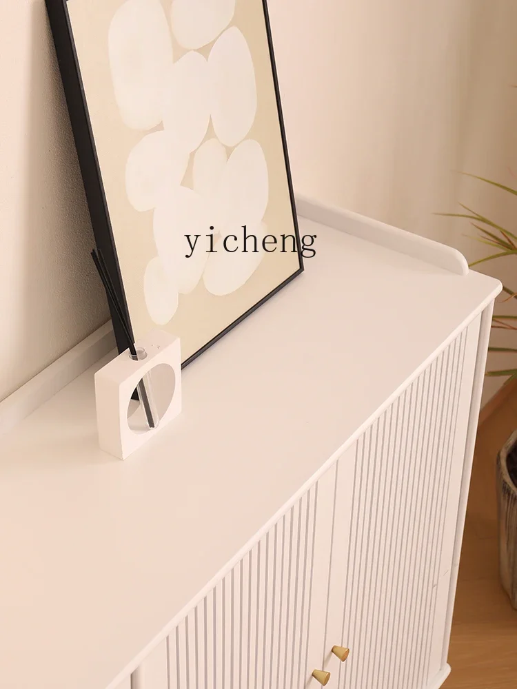 

TQH Solid Wood Shoe Cabinet Simple Modern Home Doorway Entrance Cabinet Large Capacity Home Storage Cabinet
