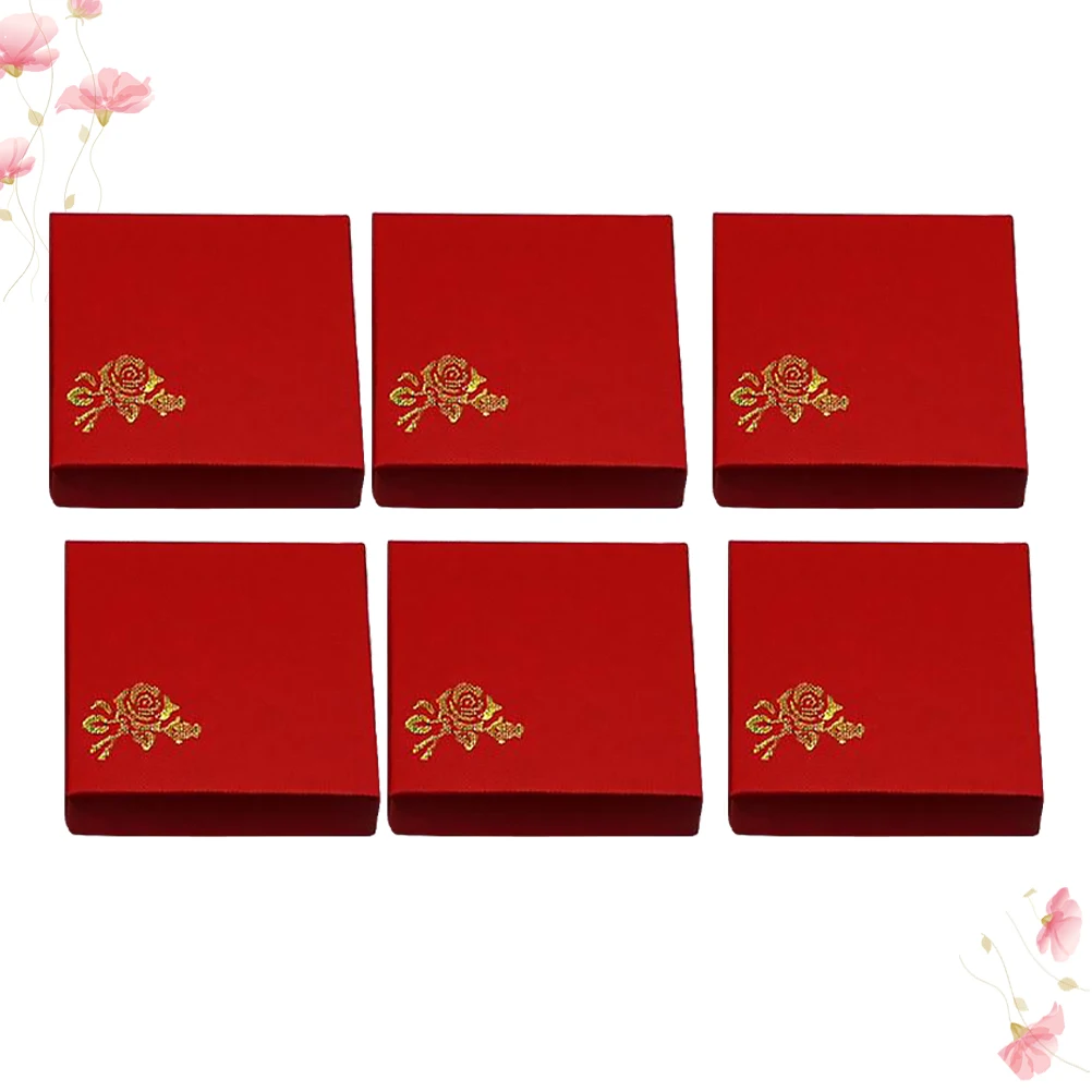 

6 Pcs Jewelry Box Dustproof Holder Chain Case Organizer Home Storage Pretty Design Gift Bangle Bracelet