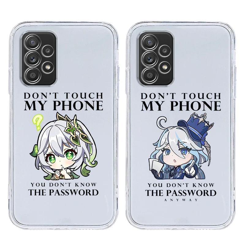 Genshin Impact Kawaii Cartoon Role Case for Samsung A17 A13 A15 A25 A35 A37 A57 A51 A55 A71 A41 A23 A53 A73 5G A05s A07 4G Cover