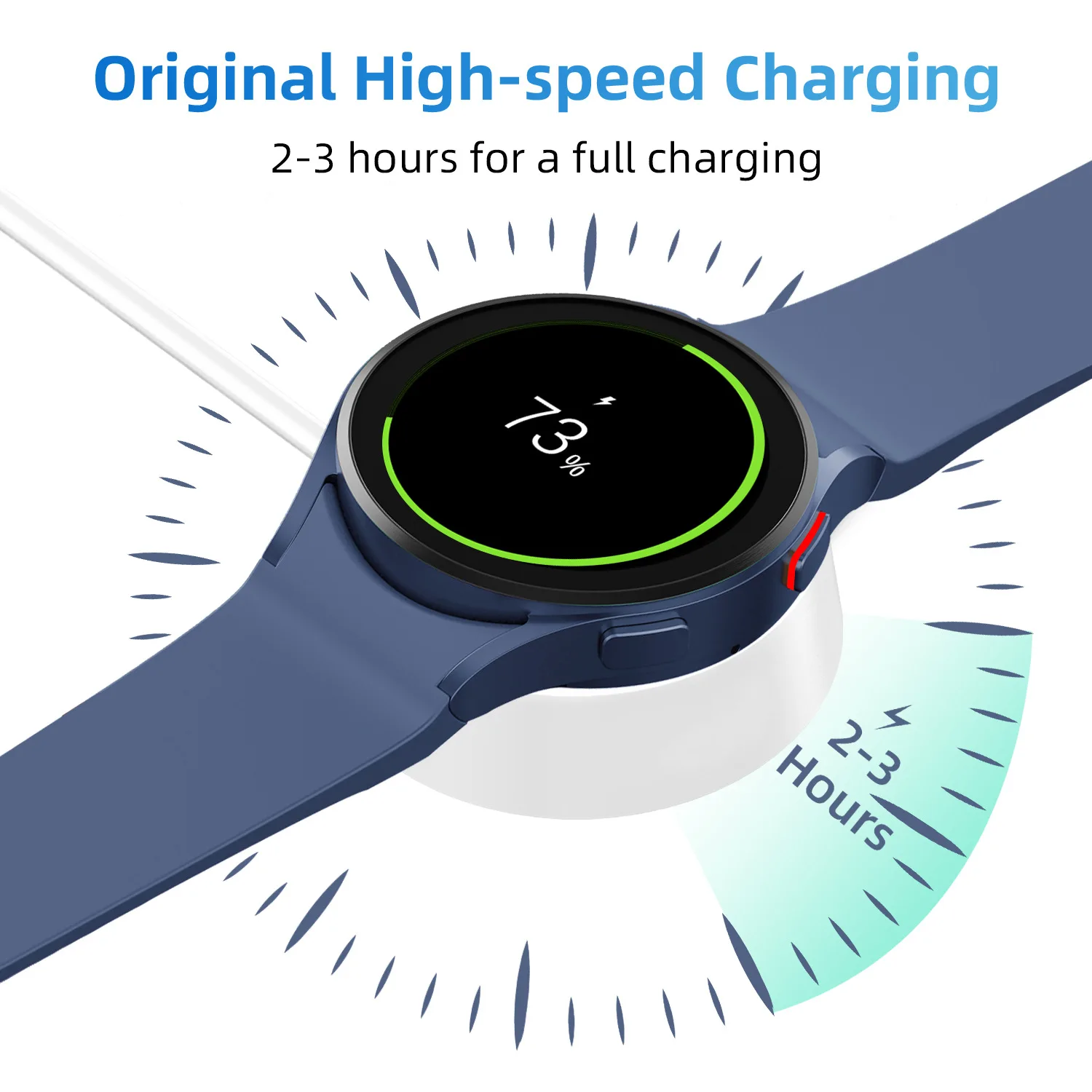 Wireless Charger For Samsung Galaxy Watch 7 6 5 4 3 / Active 2 1Type-C Fast Charging Dock