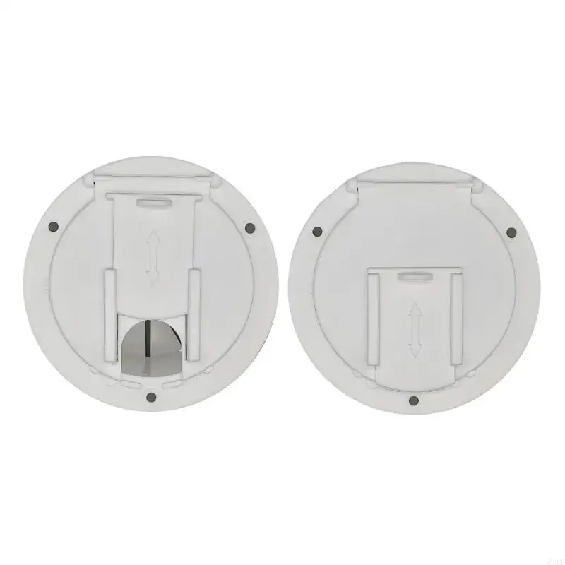 6XDF Electrical Cable Hatches Round Easy Install Electric Cord Cover Cable Storage set for Campers Truck Yacht Boat Trailer