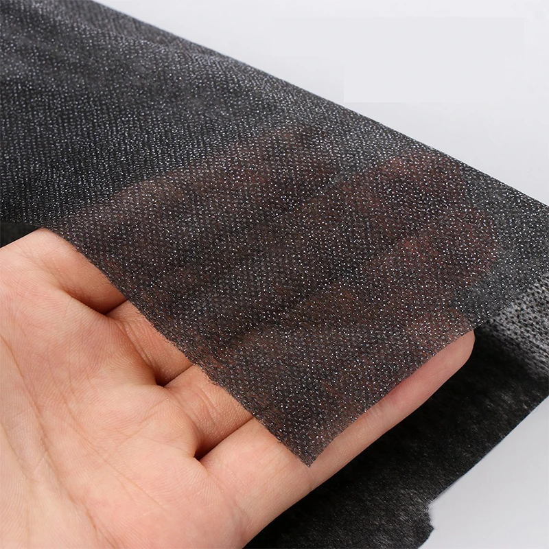 Entrelazada tela no tejida de un solo lado, Fusible ligero, tela de forro, poliéster lavable, accesorios de costura de ropa DIY