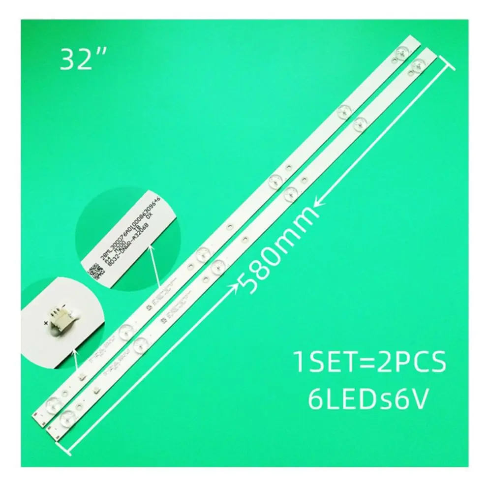 

New LED belt with 6 LED ladies, 32 inches, JL. D3206330-081AS-M, FZD-03, E348124, MS-L1343, L2202, L1074 V2, 2-6-3030-300MA-36V,