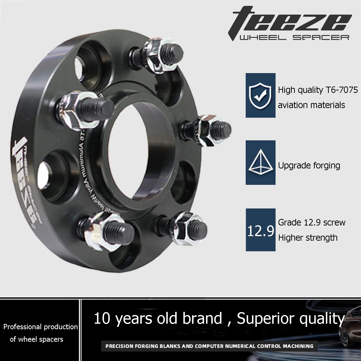 

TEEZE T6-7075 Aluminium Alloy PCD 5x130 CB 84.1mm Wheel Spacer Adapter 5 Lug For Mercedes Benze G-Class,G-Class AMG 1Pieces