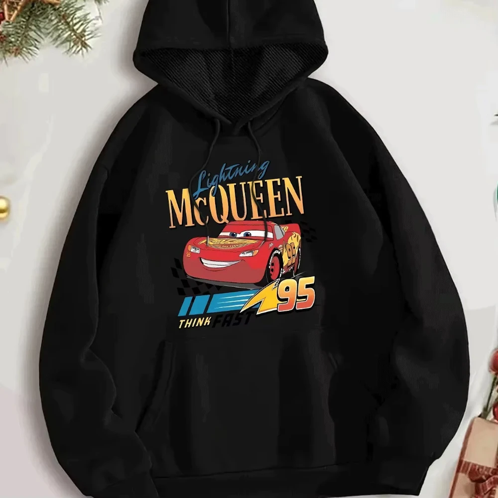 

MINISO 2025 Disney Men's Hooded Sweater Car Story Series Sweatshirt Autumn and Winter Casual White Men's and Women's Top Hoodie