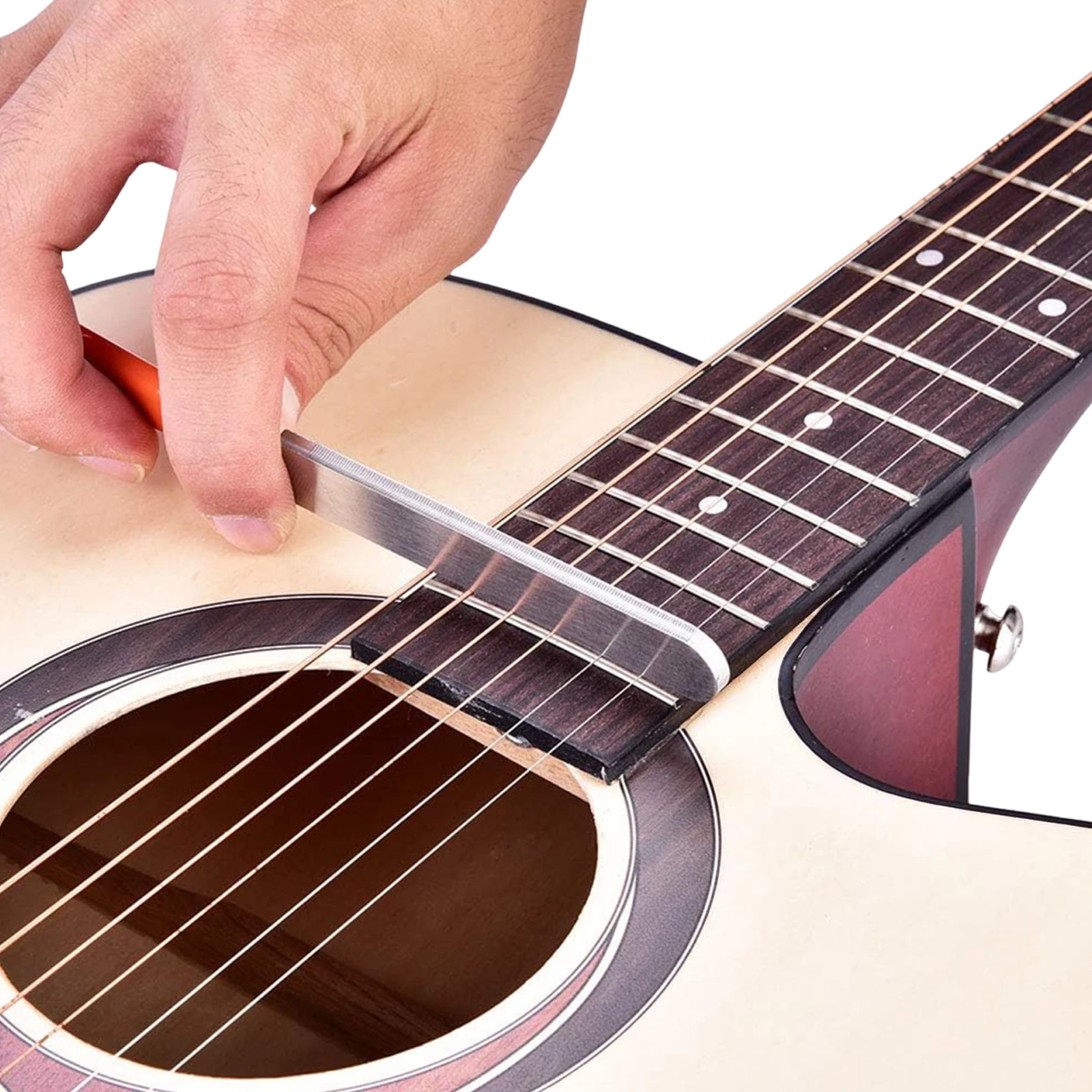 Fret End Dressing File Wear Resist Guitar Fret Crowning Files Guitars Fingerboard Protector Kit for Rounding Shaping Deburring