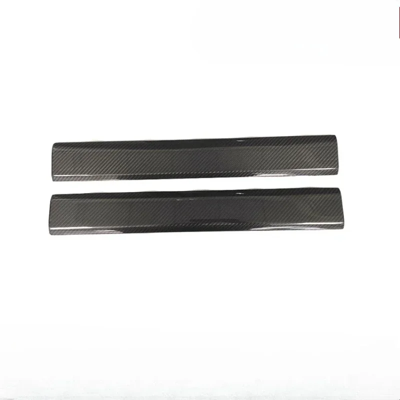 

For Tesla Model S Real Dry Carbon Fiber 2023 interior Welcome Sill Plate cover decorative sticker modification Accessories