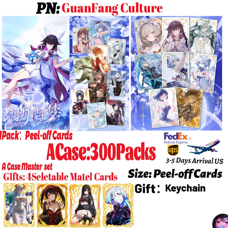Wholesale  Goddess Waifu Genshin Impact Tear-off Collection Cards  Yae Miko Furina Anime Trendy Birthday Party Gifts