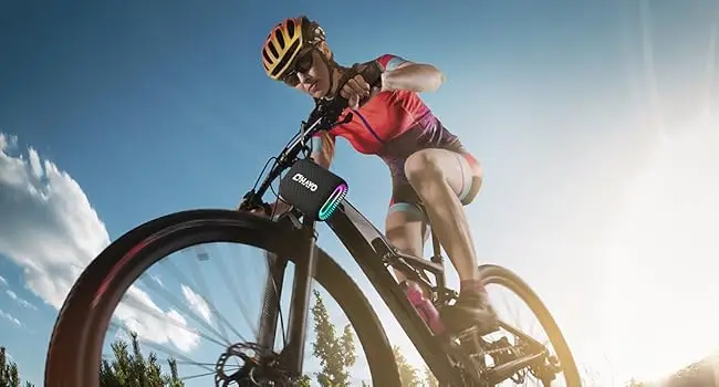 Ohayo S5 Kabelloser tragbarer Lautsprecher, Bluetooth 5.3, 10 W, lauter tiefer Bass-Sound, IP67 wasserdichter Fahrradlautsprecher mit 12 Stunden Spielzeitmikrofon – Detail 14