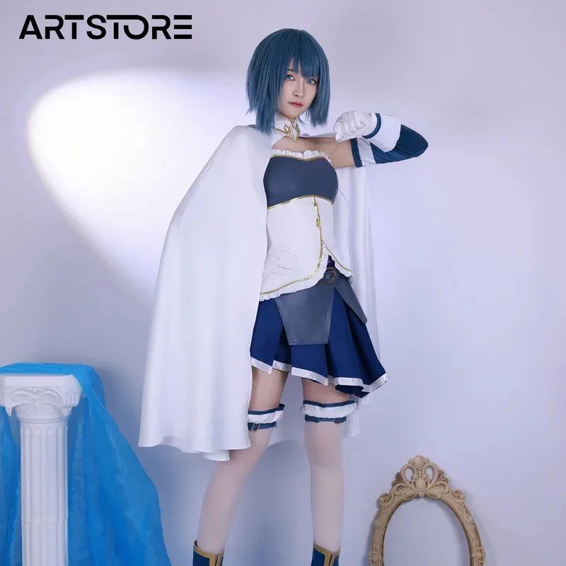 AIAI 2025Game Puella Magi Madoka Magica Miki Sayaka Cosplay Costume Role Play Comic Con Dress Hallowmas Party Wigs Anime Prop