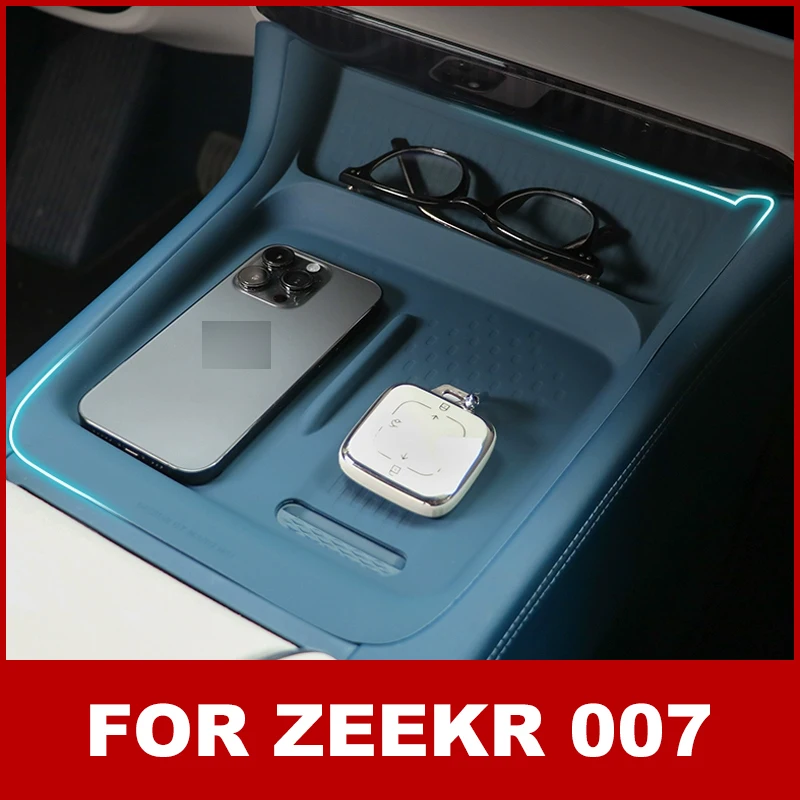 

Силиконовый коврик для беспроводного зарядного устройства для Zeekr 007 2024, противоскользящий защитный коврик для зарядного устройства центральной консоли