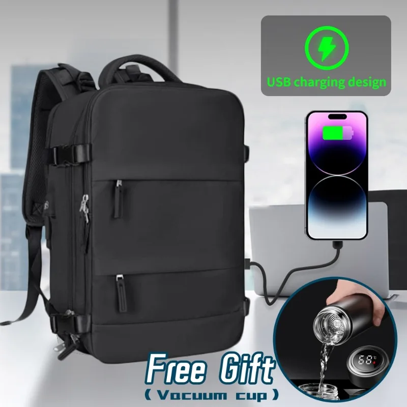 Waterproof Multi-Use Laptop Backpack For 16.5 Inch USB Charging Shockproof Business Briefcase Shoulder Bag For Man Women