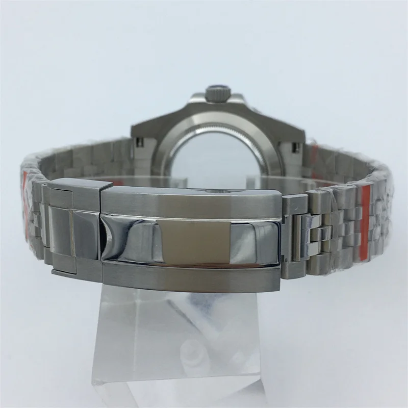 BLIGER 40mm Sapphire Glass Silver Case 904L Bracelet Fits NH34 NH35 NH38  ETA2824 2836 PT5000 Miyota 8215 DG2813 3804 Movement