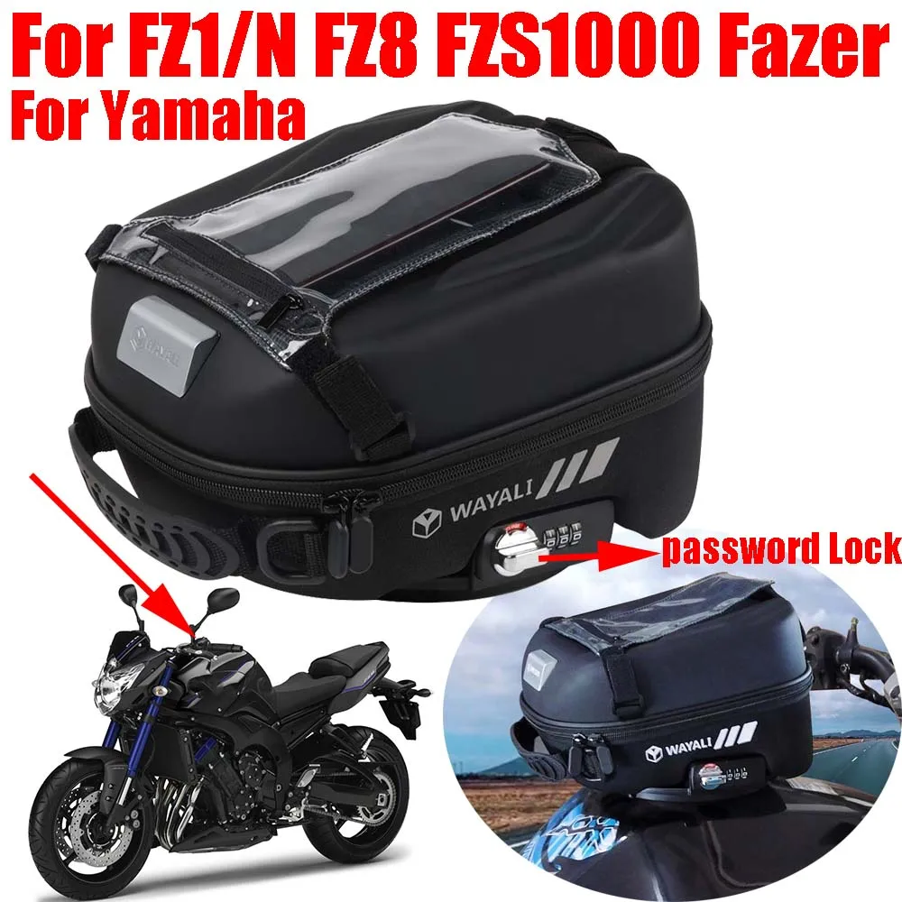 For YAMAHA FZ1 FZ1N FZ8 FZS1000 FZS Fazer FZ 1N 8 Accessories Tank Bag Storage Bags Luggage Tanklock Backpack GPS Navigation Bag