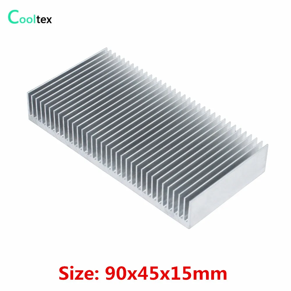 

2pcs 90x45x15mm Aluminum Heatsink Heat Sink Cooler Radiator for LED Chip Electronic heat dissipation Cooling