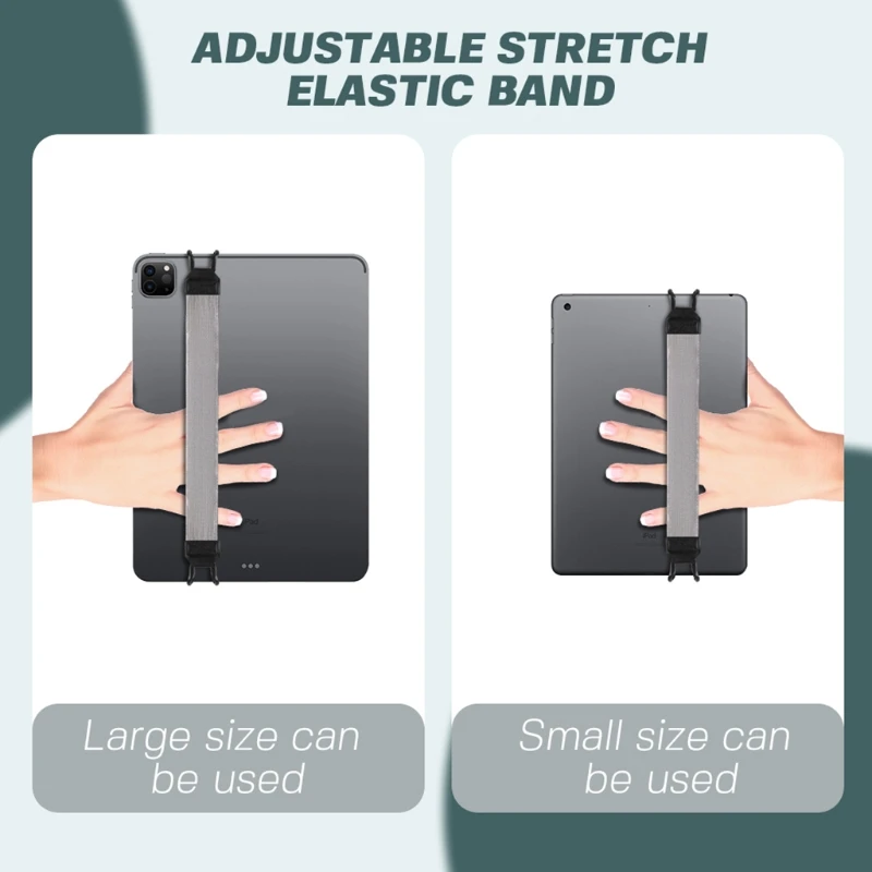 Universal Security Hand Straps Holder Finger Grip PU Leather Double-sideds Velvets Elastics Belt for Pad Tablets E-Reader