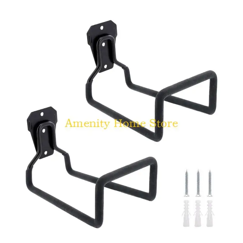 F26C Two Hole Garden Hose Hanger Set Constructed Of Sturdy Iron Ideal For Yard And Outdoor Use