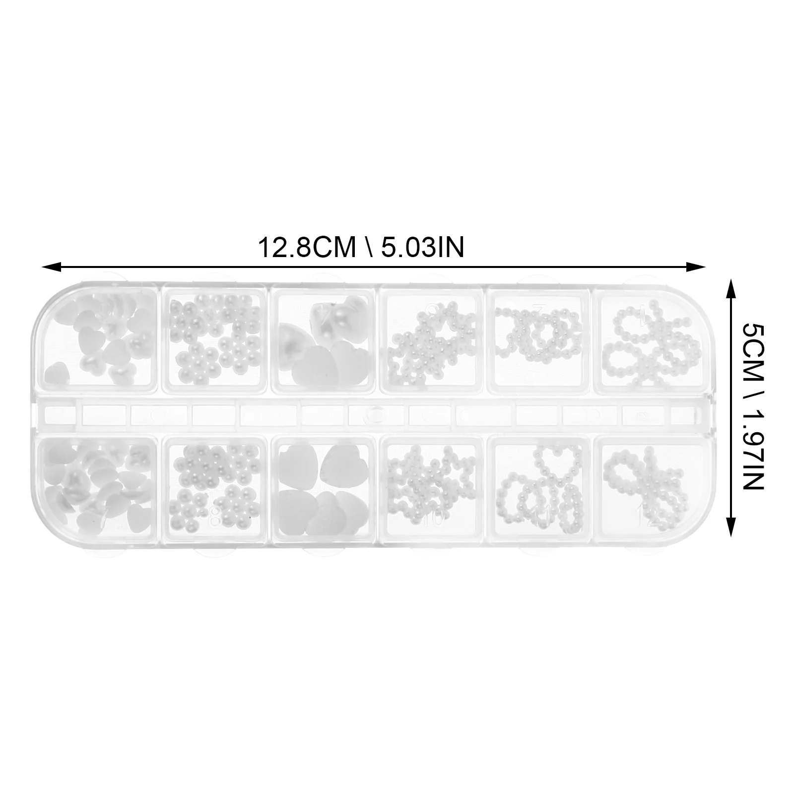 1 صندوق الإبداعية القلب اللؤلؤ مسمار ديكور فني مشرق ملون ثلاثية الأبعاد مانيكير الزينة DIY بها بنفسك مسمار السحر للنساء حفل زفاف #6