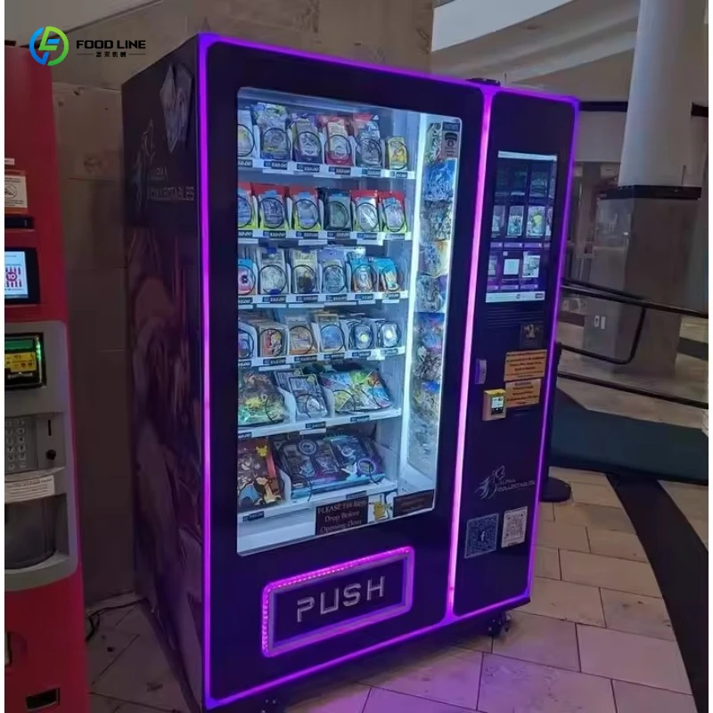 FL Card Vending Machine Electronic Merchandiser with Internal Rack Lifter & Adjustable Display for TCG Store