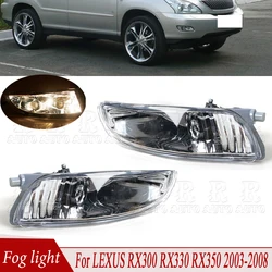 R-AUTO Fog Lamp DRL Foglights Driving Lamp Headlight For LEXUS RX300 RX330 RX350 2003-2007 2008 Front Bumper Fog Light With Bulb