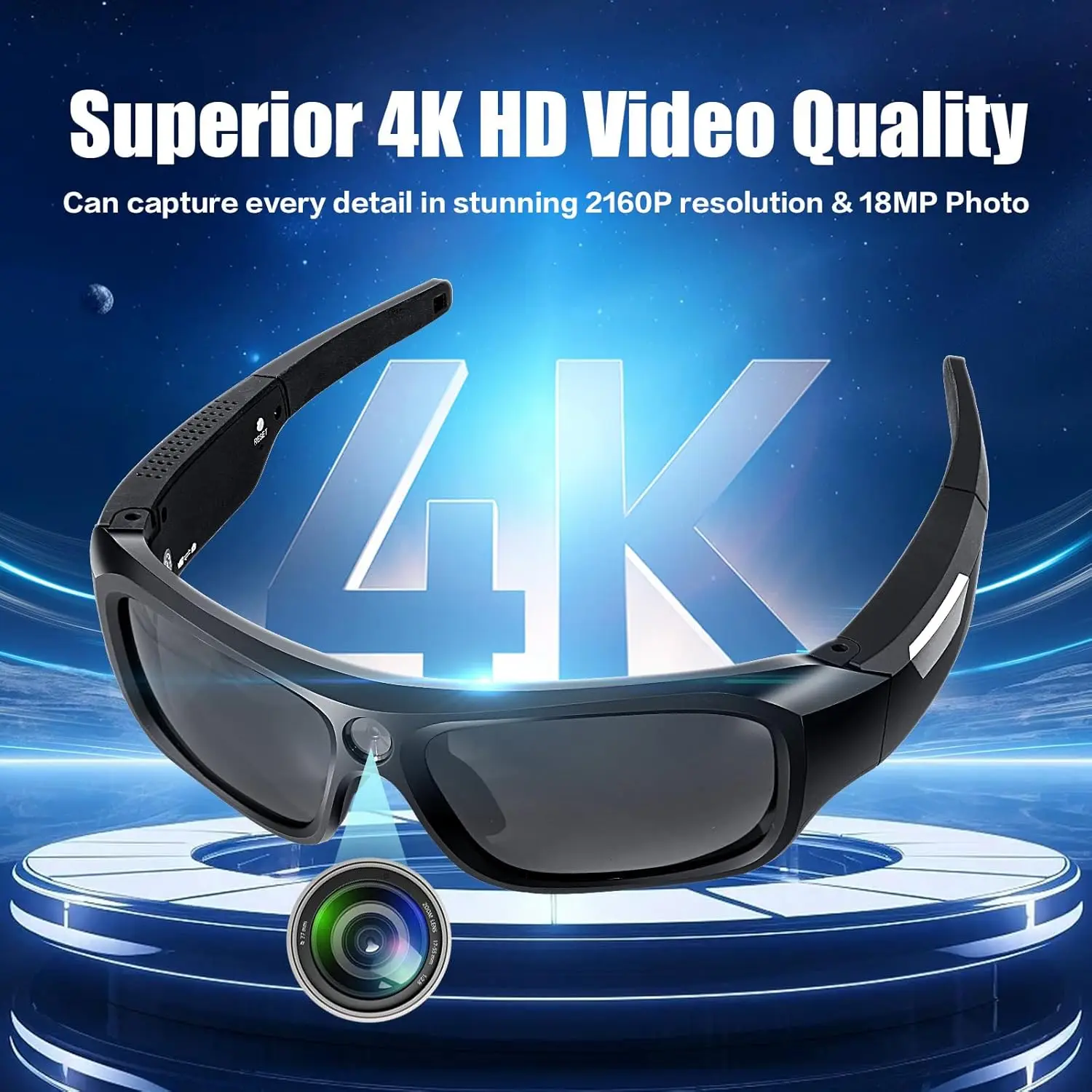 

Экшн-камеры, солнцезащитные очки, спортивные видеокамеры Hd, качество премиум-класса, мотоцикл Hd, высокое разрешение, 4K, мини-портативный аккумулятор Sans Fil