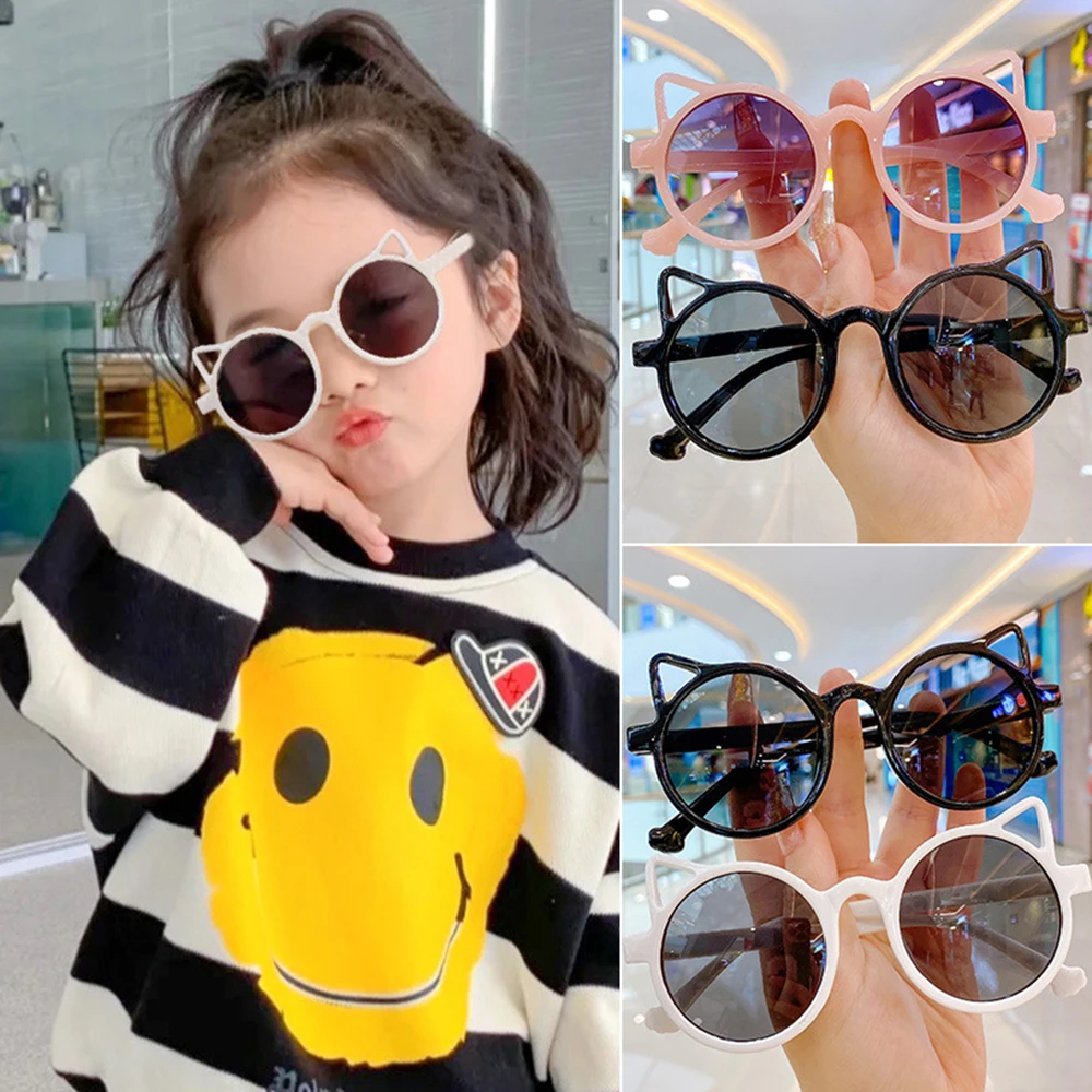 

New Cute Ear Sunglasses for Boys, Girls, and Children, Sunscreen and Sunshade Classic Protective Sunglasses UV400