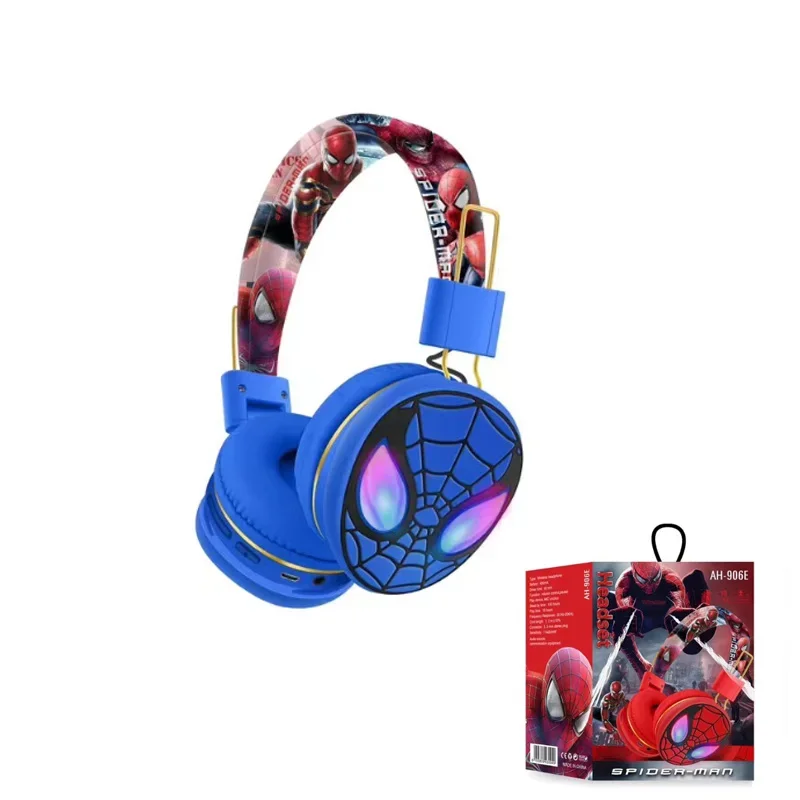 Bluetooth-наушники «Человек-паук», беспроводные наушники, звуковые складные наушники с микрофоном, детский подарок, аниме, мультфильм