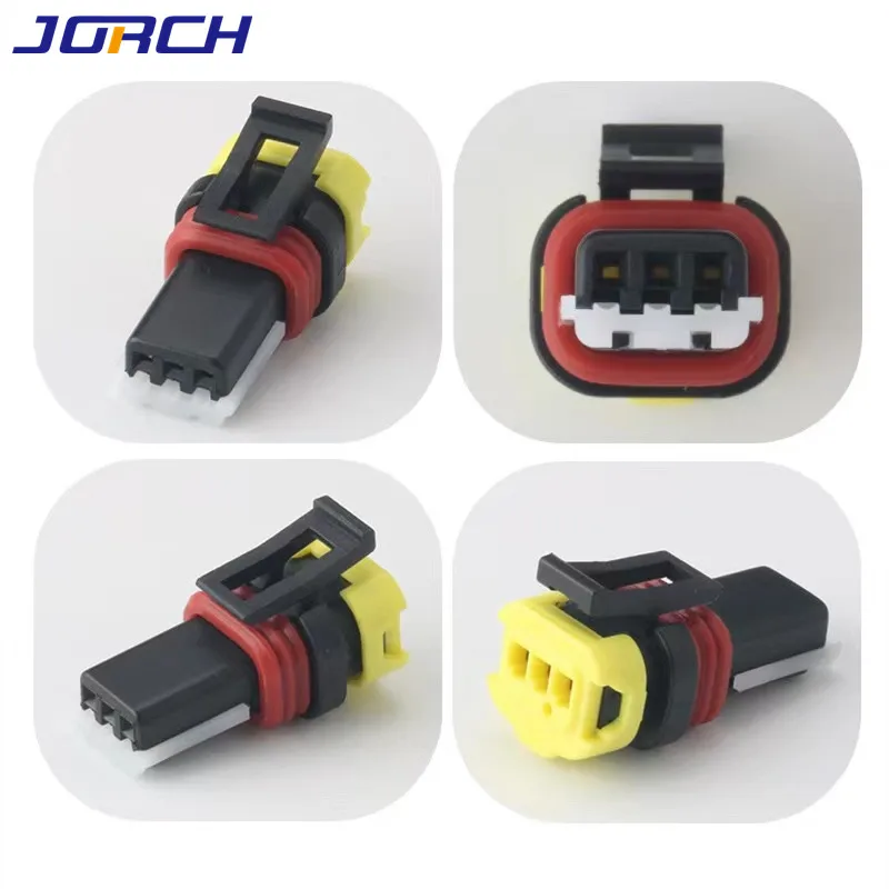 Tyco/Amp 3 way Female waterproof electrical connector sealed auto plug waterproof auto connector 1-936527-2 DJ7037A-0.6-21