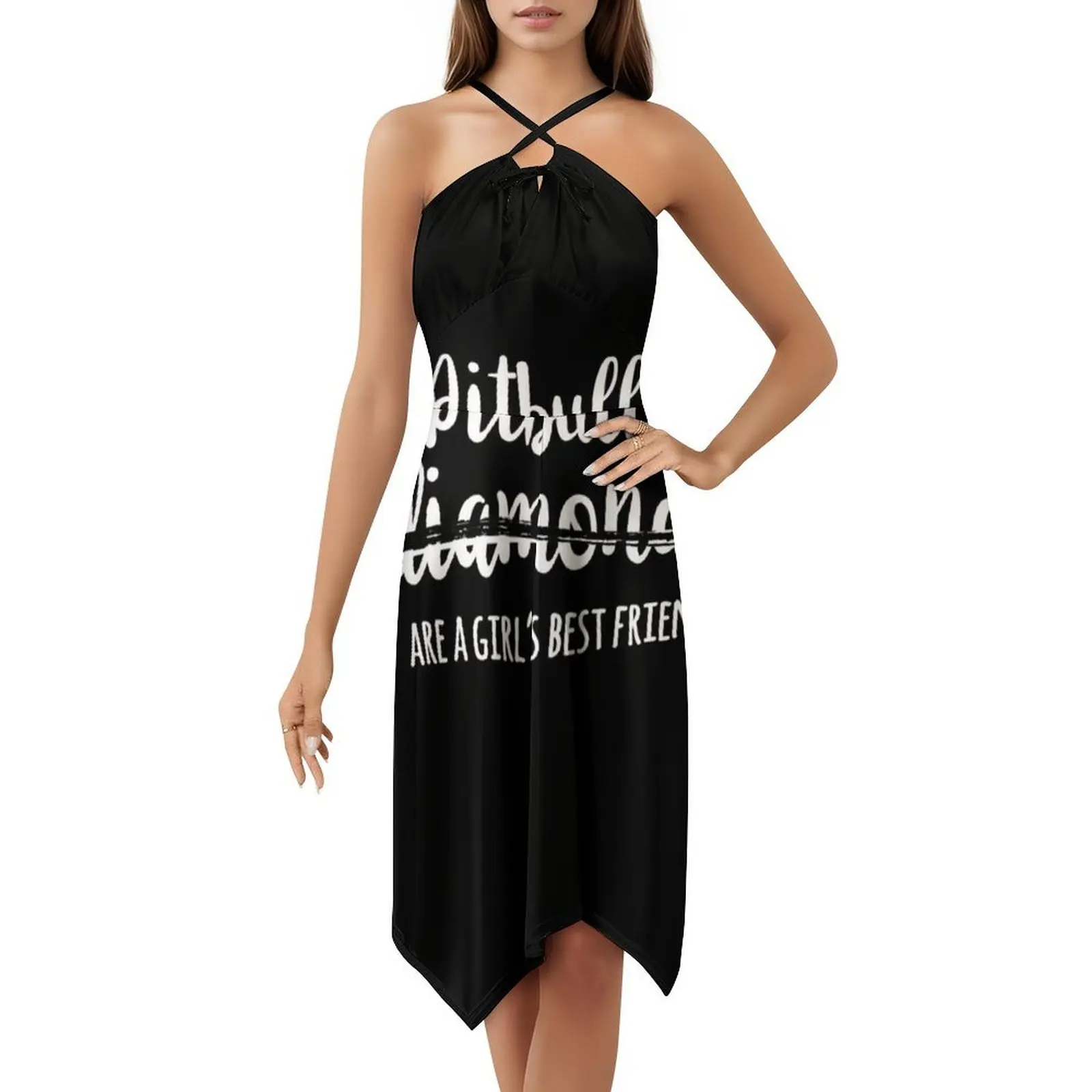 فستان بيتبولز هي أفضل صديق للفتيات مزين بالزهور للنساء للربيع والصيف فستان كاجوال للحفلات بيتبول بيت بول بولز