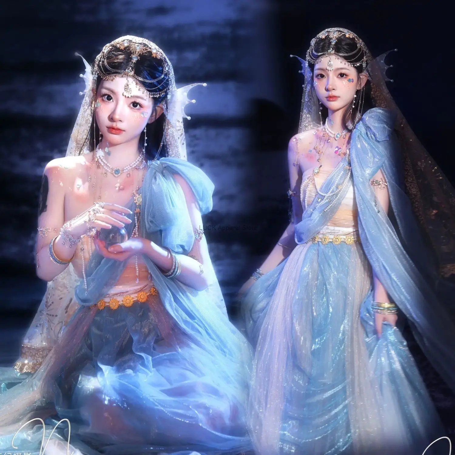 

New Feitian Exotic Mermaid Costume Western Princess Dress Hanfu Women's Ancient Costume Travel Photography Ethnic Studio Cloth