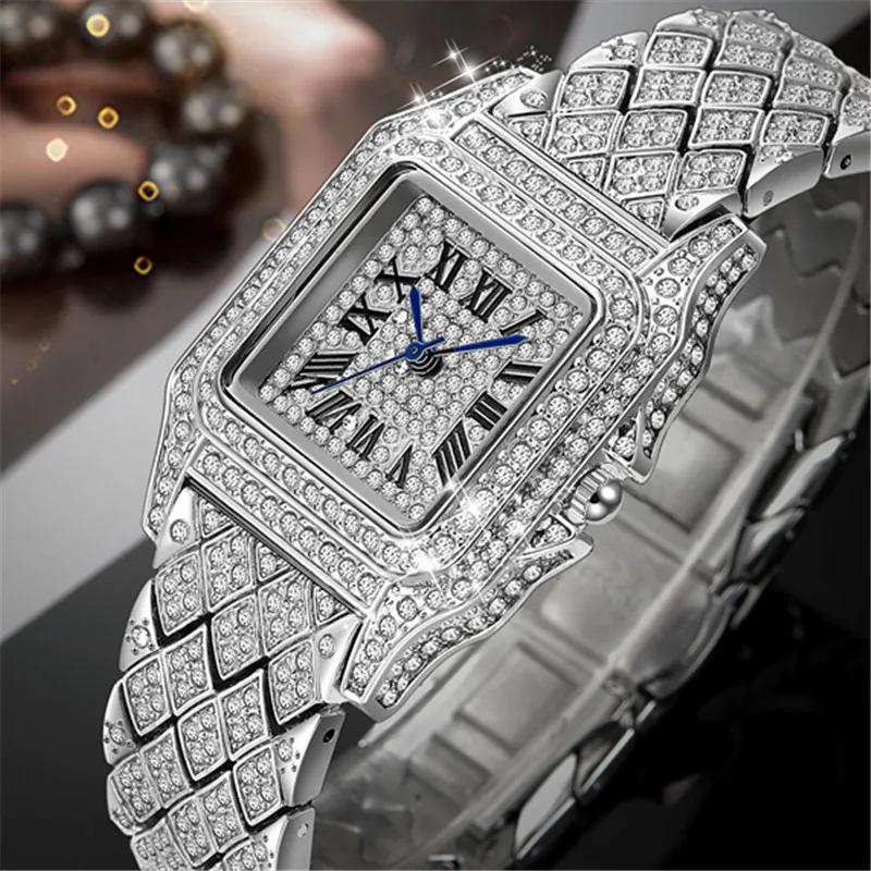 

Women Big Brand Watches Students Girls Fashion Alloy Band Casual Diamond Golden Quartz Luxury Watch sss Supply Reloj Mujer 2025