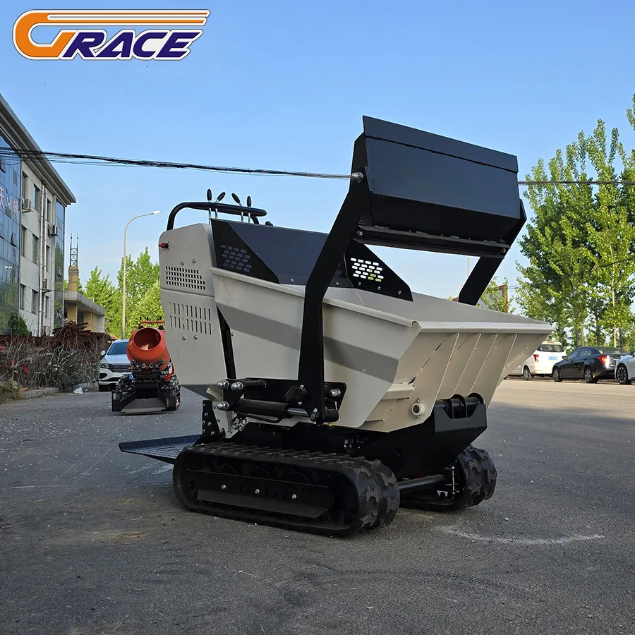 Laag brandstofverbruik Mini Crawler Transporter Huishoudelijke Mini Rupsdumper met goedkope prijs