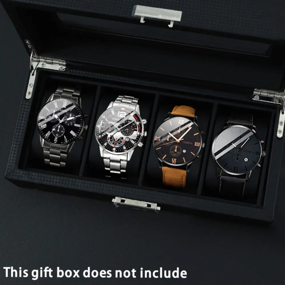 

Набор мужских часов из 4 предметов, деловой тренд, роскошный кварцевый набор часов с цифровой шкалой, подходит для повседневной одежды, идеальный подарок