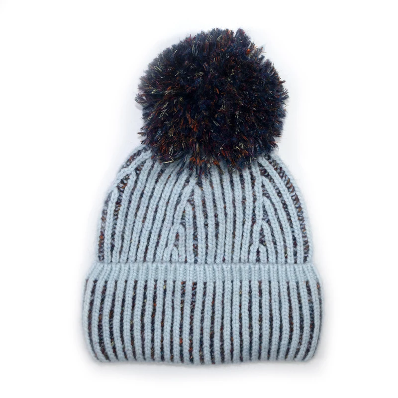 

Angora Hat Women Winter Beanie Knit Cap Pompom Warm Accessory For Girls Autumn Cold Weather Sports Skiing Outdoor Holiday