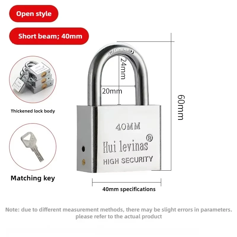 

Customize The Same Key for The Padlock, Stainless Steel Household Copper Padlock, Anti-theft Waterproof Padlock Gym Door Locks