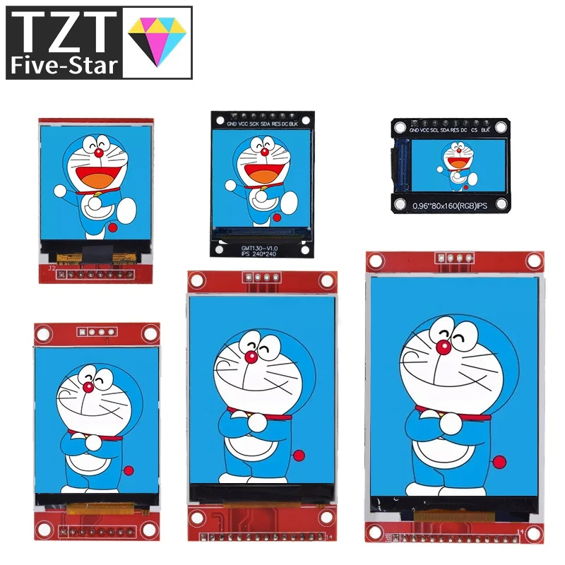 TFT Display 0.96/1.3/1.44/1.8/2.4/2.8/3.5 Inch TFT Full Color Screen LCD Module ST7735 ILI9341 Driver Interface SPI for Arduino