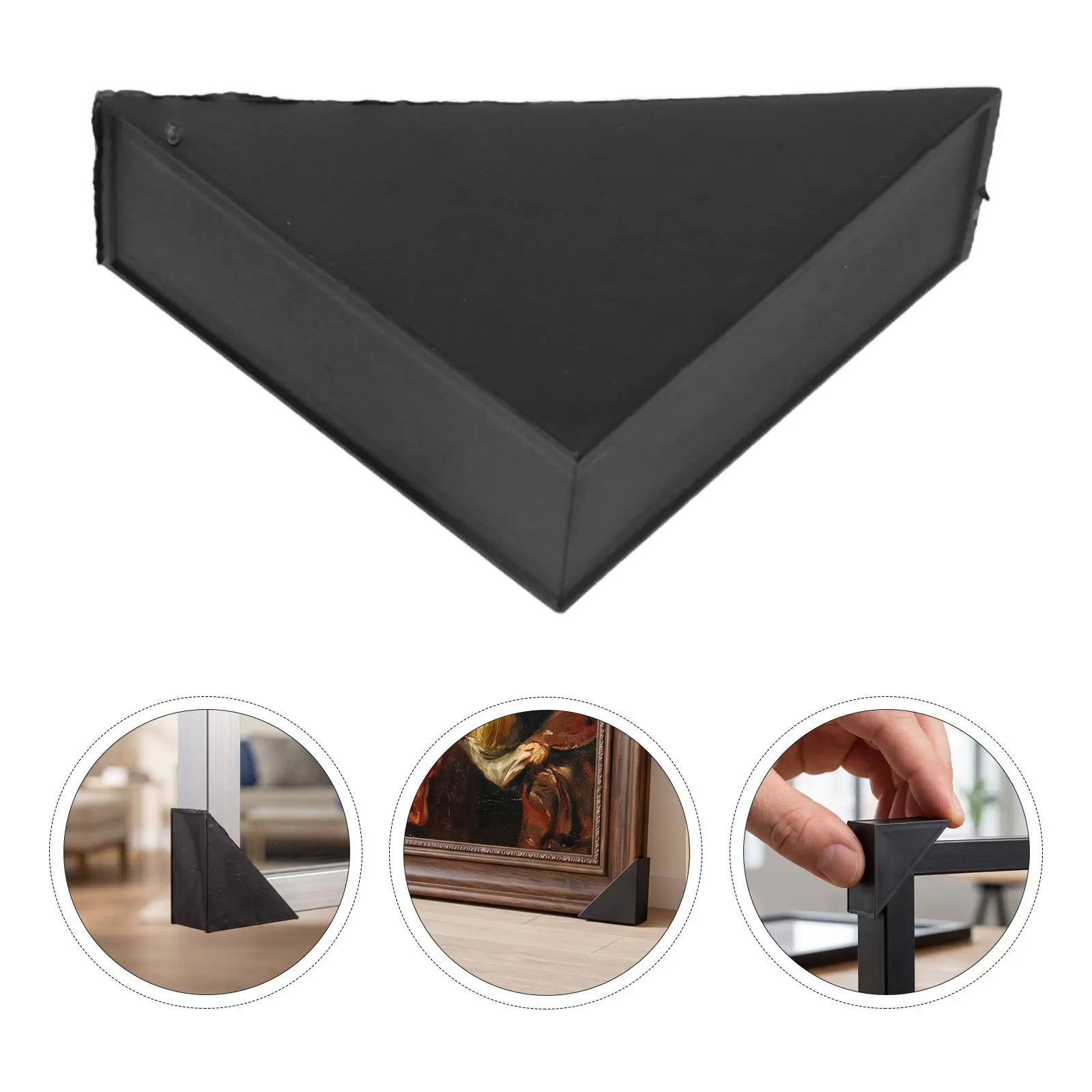 100Pcs Plastic Right Angle Corner Protector Triangle Cushion 1.89x1.89x0.71 Edge Guard for Glass Mirror Tile Wood Metal Picture