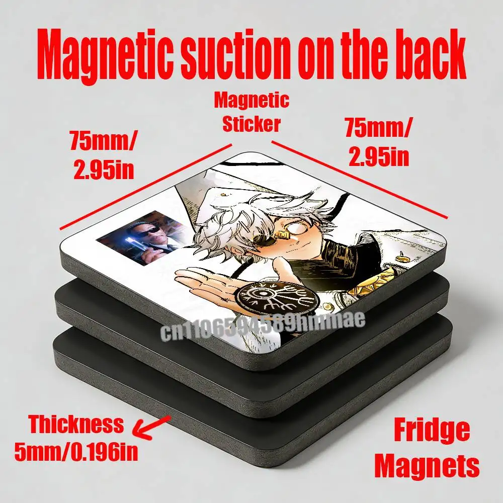 For Qifrey WHA Witch Hat Atelier Refrigerator Magnets Metal Cabinet Custom Fridge Freezer Magnetic Cards Cover