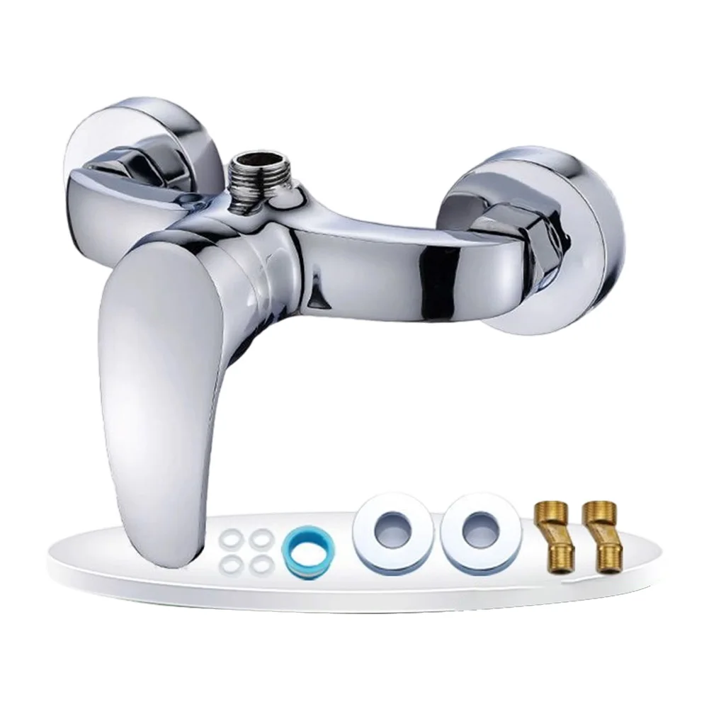 Dual Handle Shower As Shown Mixing Valve Dual Hot Cold Control S-type Connector Compatible Bathroom Renovation