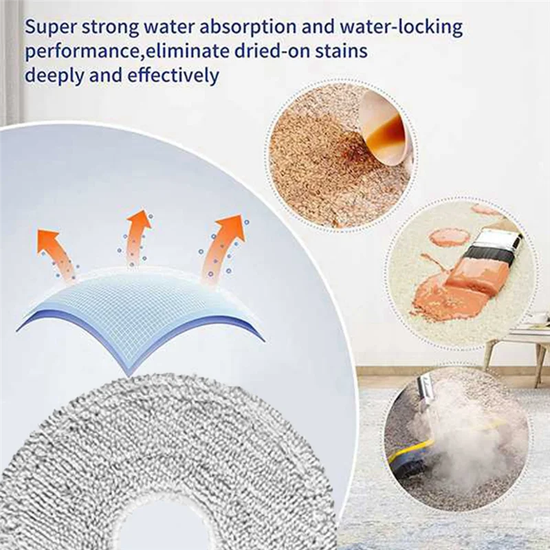 N98R 9 PCS Mop Pad For Dreame L40S Pro Ultra / X50 Ultra / L50 Pro Ultra Sweeping Machine Accessories Mop Pads Replacement Spare
