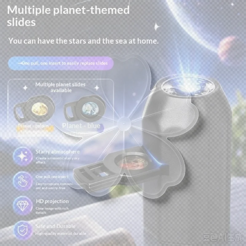 Mini Galaxy Star Projector USB Powered Portable Planet Projection Lamp Soft Night Light for Kids Bedroom Gift