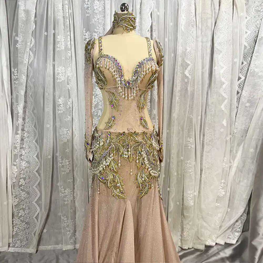 Customized Eastern Belly Dancewear Women Clothes Tassel Belly Dancing Bra Skirt Belt Oriental Dance Costume Group Stage Suit Set