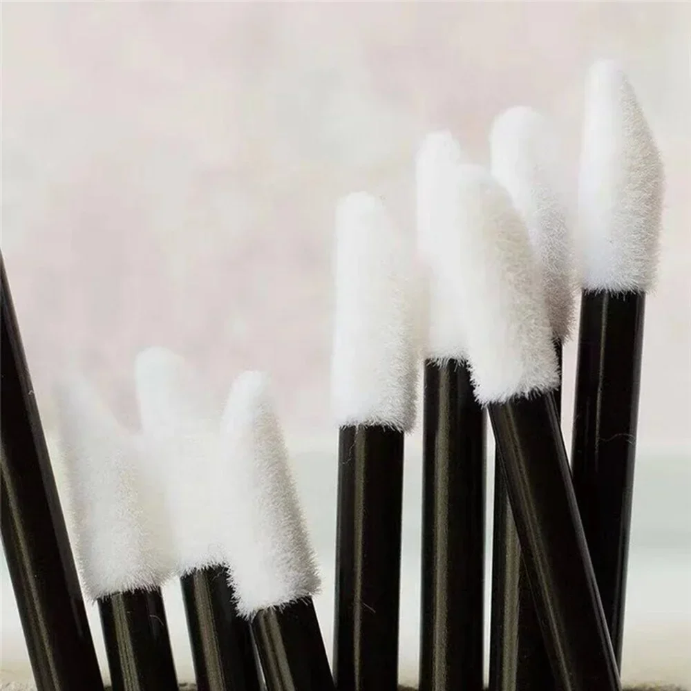 100Pcs Disposable Lip Brush Eyelash Brush Crystal Lashes Micro Brushes Eyelash Extension Applicator Cleaner Beauty Makeup Tools