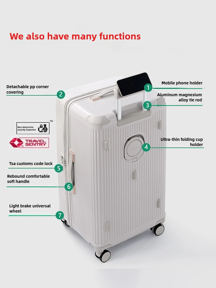 LIGHTGO 20 28 30 MEN/WOMEN Inch Ultralight Hardshell Suitcase Large Capacity Brake Silent Wheels Fashion Luggage